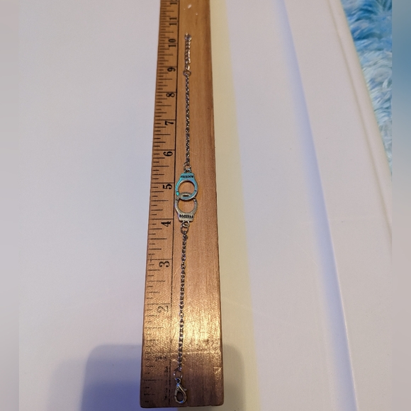 Fashion Handcuffs freedom single layer antique silver ankle bracelet - Picture 6 of 13